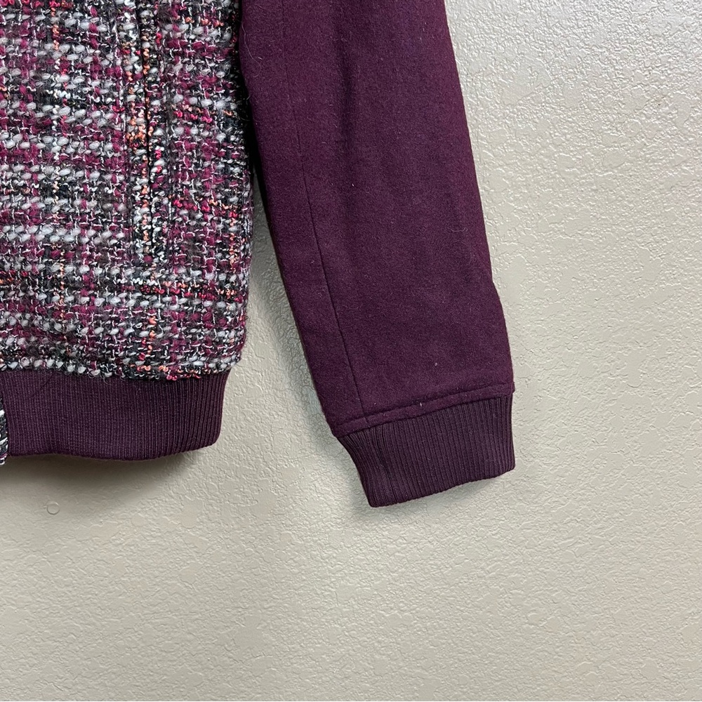 NWT Members Only Burgundy Tweed Jacket - Picture 7 of 9